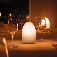 Wireless Decorative Rechargeable Cordless Restaurant Table Lamp Egg Shape Lamp